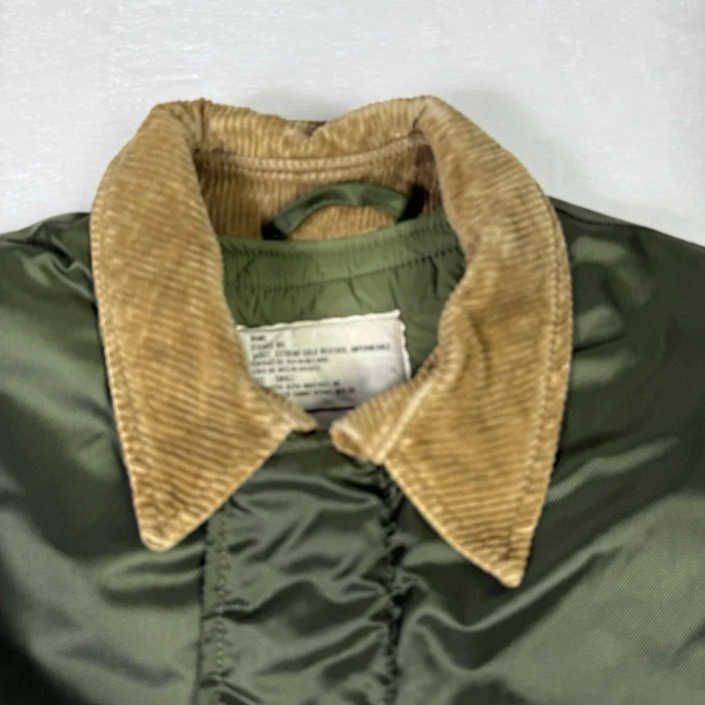 Vintage US Navy‎ USN A-1 Extreme Cold Weather OD Green Deck Jacket Mens Small